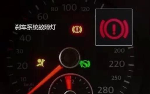 最危险的10个汽车故障灯之“圆形感叹号”--刹车系统故障灯