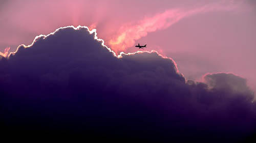轮廓,云,天空,大气层,飞机,平面.jpg